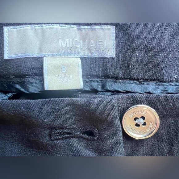 MICHAEL Michael Kors Straight Leg Trouser Pants Women's Black (8) - Picture 6 of 8